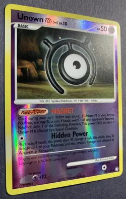 Unown [M] 66/123 NM *Reverse Holo* Mysterious Treasures - Vintage 2007 Pokemon - Image 3