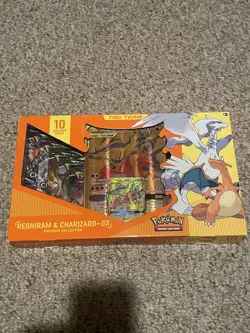 Sealed Pokemon Charizard And Reshiram Gx Premium Collection Box - Image 1