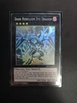 Dark Rebellion Xyz Dragon NECH-EN053 Ghost Rare 1st Edition Yu-Gi-Oh NM - Image 1