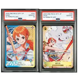 PSA 10 Nami OP11-041 Zeus OP11-106 Seq Set Parallel Alt Art One Piece Card JPN - Image 1