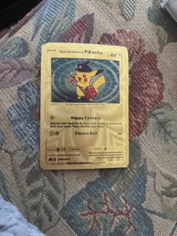 Special Delivery Pikachu Gold Foil Pokemon Card Promo SWSH074 - Image 2