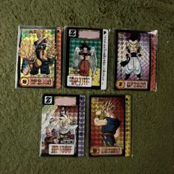 Dragon Ball Card Set 5 Pieces Super Saiyan Z Characters used - Image 1