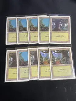 X10 Mtg Forest Revised Edition Magic the Gathering - Image 1