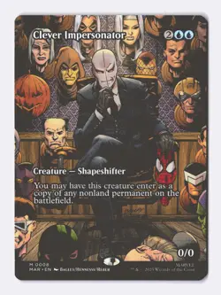 Clever Impersonator (Borderless) 8 (M) MTG Marvel's Spider-Man Eternal-Legal MAR - Image 1