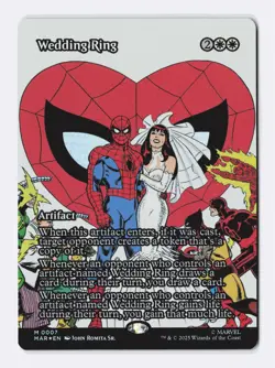 Wedding Ring (Borderless) (Foil) 7 (M) MTG Marvel's Spider-Man Eternal-Legal MAR - Image 1