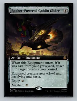 2025 MTG Marvel Spider-Man Rocket-Powered Goblin Glider (Extended Art) 0281 R - Image 1