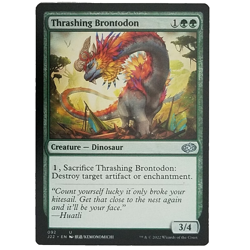 x1 Thrashing Brontodon J22 MTG M/NM Uncommon Green Creature Dinosaur TCG CCG - Image 1