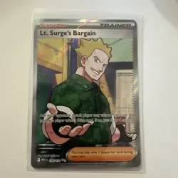 Pokemon Mega Evolution LT. SURGE'S BARGAIN Ultra Rare Holo #170/132 - Image 1