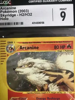 CGC 9 Arcanine 2003 Skyridge H2/H32 Holo Pokemon Card - Image 5