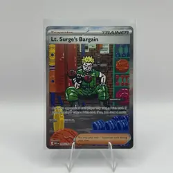 Clean Lt. Surge's Bargain SIR Mega Evolution 185/132 Pokemon TCG FAST Shipping - Image 1