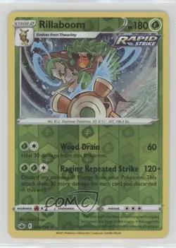 Rillaboom Reverse Foil Pokemon Sword & Shield Chilling Reign #018 - Image 1