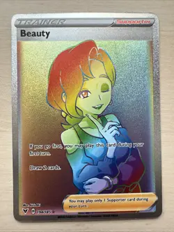 Pokemon Beauty Vivid Voltage 194/185 Rainbow Full Art Secret Rare Trainer - Image 1