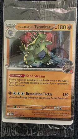 **SEALED** Team Rocket's Tyranitar (Pokemon Center Exclusive) 096/182 - Image 2