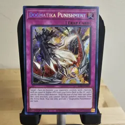 YuGiOh Dogmatika Punishment Secret Rare 1st Edition RA01-EN076 - Image 1