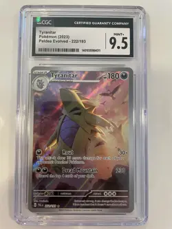 Tyranitar 🧨 Paldea Evolved Illustration Rare #222 💎CGC 9.5 POKEMON CARD MINTY - Image 1