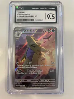 Tyranitar 🧨 Paldea Evolved Illustration Rare #222 💎CGC 9.5 POKEMON CARD MINTY - Image 2