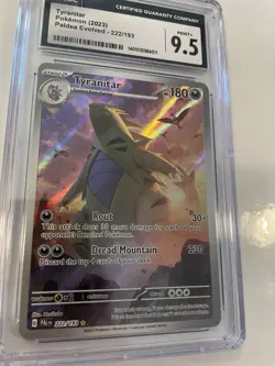 Tyranitar 🧨 Paldea Evolved Illustration Rare #222 💎CGC 9.5 POKEMON CARD MINTY - Image 4