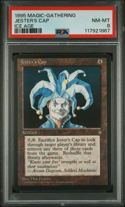 MTG Magic the Gathering Jesters Cap Ice Age Card PSA Graded 8 - Image 1
