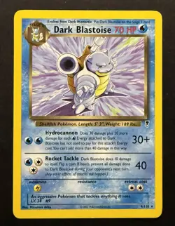 Dark Blastoise 4/110 Legendary Collection Non-Holo Rare Pokemon Card WOTC - Image 1