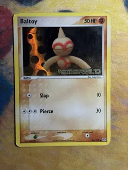 Baltoy 43/106 Ex Emerald Reverse Holo Stamped Yuka Morii Pokemon Card MP - Image 2