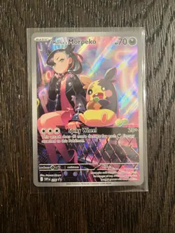Marnies Morpeko Full Art Black Star Promo Card 206 NM Condition - Image 1