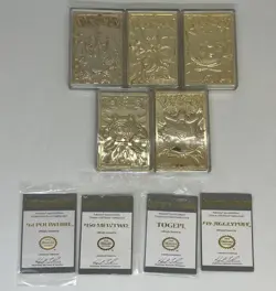 Pokemon Gold Plated Trading Cards Burger King 1999 Promo 23K (Set of 5) - Image 1