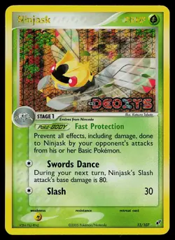 Pokemon Card - Ninjask Deoxys 13/107 Reverse Holo Stamped - Image 1