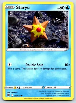 Staryu - Brilliant Stars 030/172 Yuka Morii Pokemon Card NM - Image 1