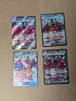 4pk Pokemon Charizard Ex Black Star Promos 056 & 074 & 215/197 Non Promo Cards - Image 1
