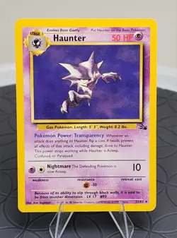 Haunter Pokemon Fossil Set Trading Card #31/62 Holo Rare Very Good Condition - Image 1