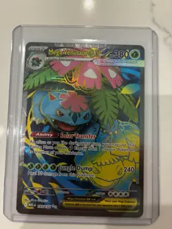 Mega Venusaur Full Art EX Mega Evolutions 155/132 Pokemon Card - Image 1