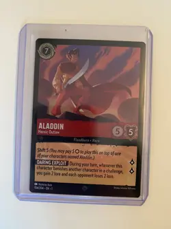 Aladdin Heroic Outlaw - Disney Lorcana Trading Card Holo/Foil Super Rare 104/204 - Image 1