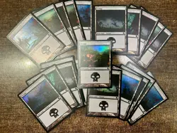 21 SWAMP FOIL Magic INGLES Premium Deck GRAVEBORN MTG NM English x21 Lot - Image 1