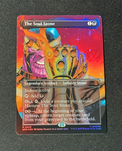 🔥🔥SHIPS TODAY🔥🔥 Stunning Foil The Soul Stone NM Borderless Spider-Man MTG - Image 1
