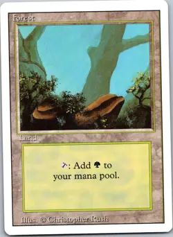 Magic The Gathering Forest (A) 284 Revised Edition tcg - Image 1