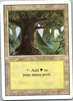 Magic The Gathering Forest (C) 285 Revised Edition tcg - Image 1