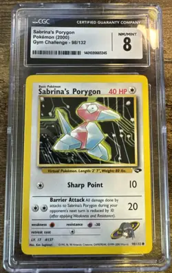 Sabrina's Porygon - CGC NM/MINT 8 - Pokemon TCG, Gym Challenge (Vintage, 2000) - Image 3