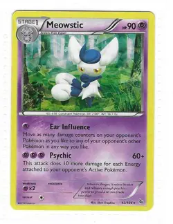 Pokemon --- MEOWSTIC --- XY Flashfire! RARE CRACKED ICE HOLO! NM/Mint! 43/106 - Image 3