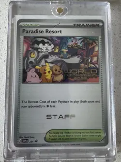 Pokemon World Championship 2025 STAFF Paradise Resort SVP 224 Anaheim Promo NM - Image 1