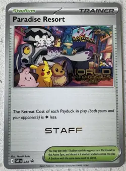Pokemon World Championship 2025 STAFF Paradise Resort SVP 224 Anaheim Promo NM - Image 2