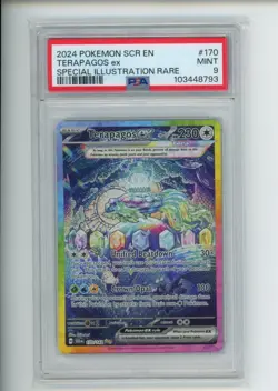 2024 Pokemon Stellar Crown Terapagos EX 170/142 Special Illustration Rare PSA 9 - Image 1