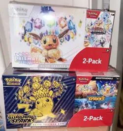 Pokemon Prismatic Evol/Surging Sparks Elite Trainer Box/Booster Bundle/4-Costco - Image 1