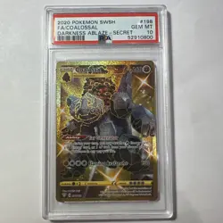 Coalossal 198/189 PSA 10 Gem Mint Full Art Secret Rare Pokemon Darkness Ablaze - Image 1