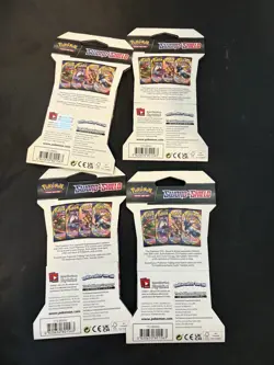 Pokemon TCG Sword & Shield Base Sleeved Booster Packs Complete Set (4) In all - Image 2