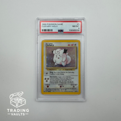 1999 POKEMON BASE SET UNLIMITED CLEFAIRY HOLO 5/102 GRADED PSA 8 NEAR MINT/MINT - Image 1