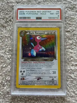 2002 Pokemon Neo Destiny Dark Porygon2 Holo 8/105 PSA 8 NM-MT - Image 1