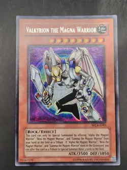 YUGIOH VALKYRION THE MAGNA WARRIOR SECRET RARE NEAR MINT WC4-E001 - Image 1