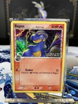 Pokemon Card Ex Delta Species Bagon 58/113 2005 Reverse Stamped Holo - Image 1