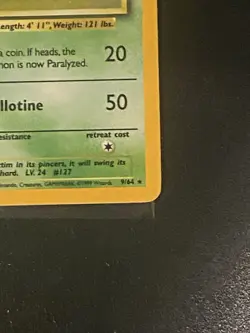 Pokemon Card Pinsir 9/64 Jungle Holo Rare No Symbol Misprint Error - Image 4