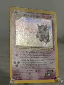 Pokemon TCG Sabrina's Gengar Holo Rare Card 14/132 Gym Heroes with Swirl - Image 3